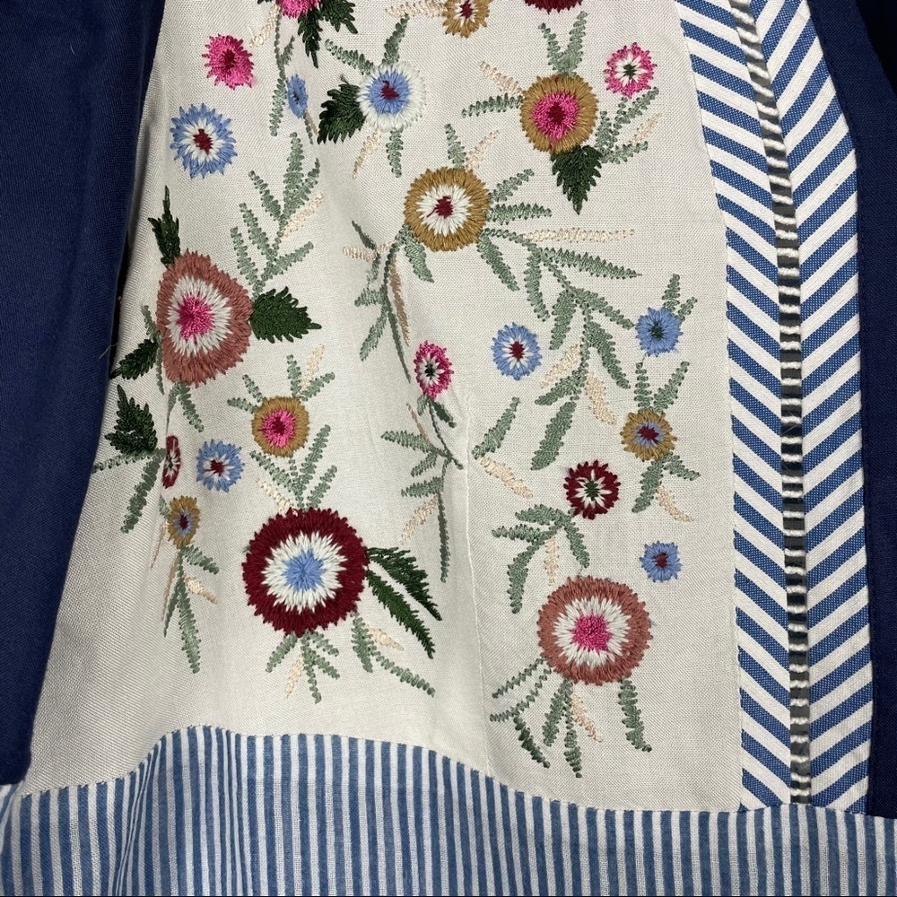 Chicos Patch Work Embroidered Pullover Blouse - image 5